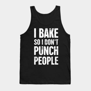 Distressed Funny Baker Quote Tank Top